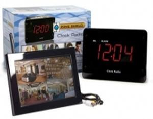 Zone Shield Clock Radio Hidden Camera QUAD LCD - C1530