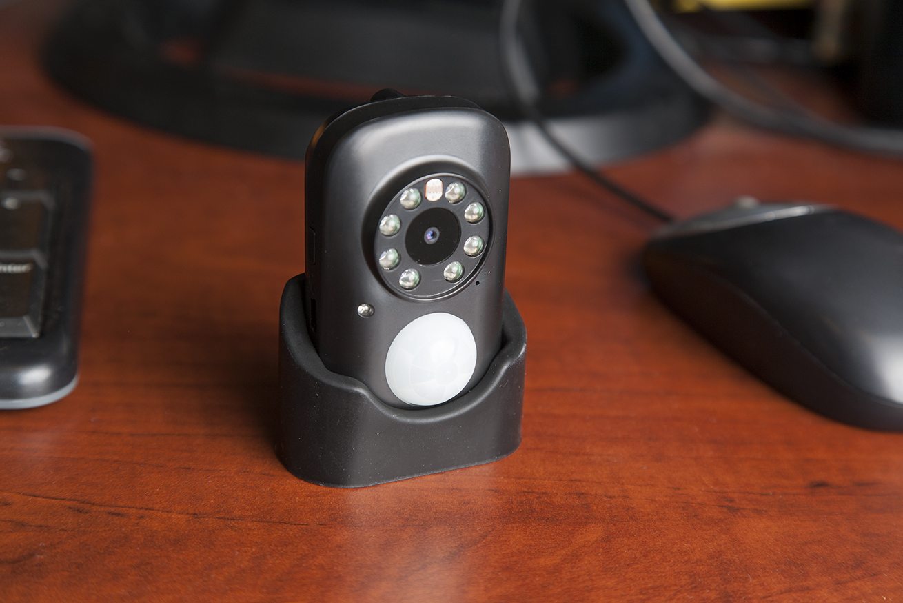 Motion-Activated Camstick with Nightvision and Extended Battery Life. Includes 4GB microSD card.